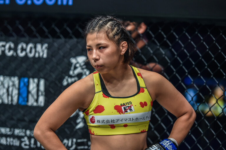 Ayaka Miura stands ready for battle at ONE: HEAVY HITTERS.