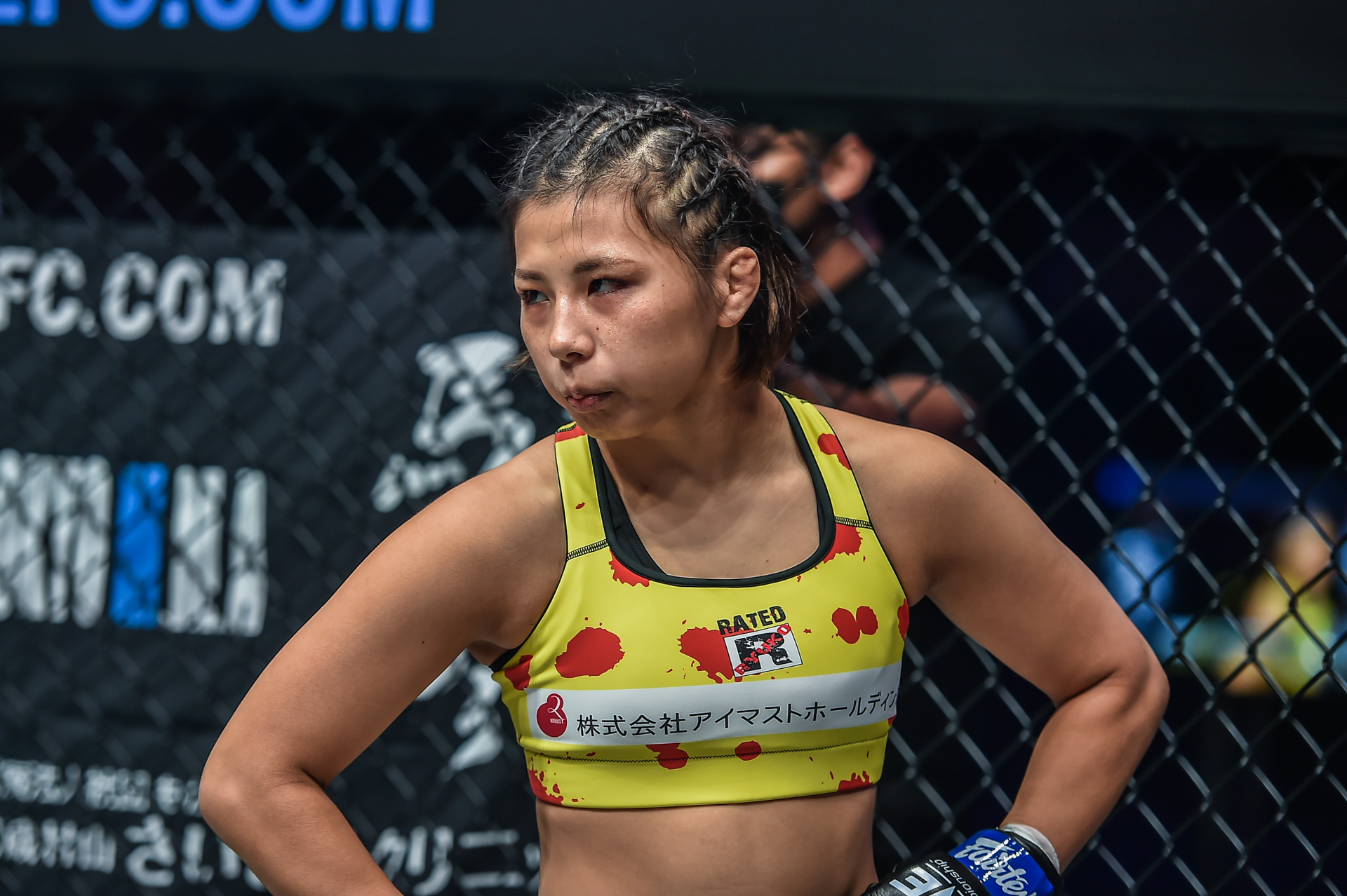 Ayaka Miura stands ready for battle at ONE: HEAVY HITTERS.