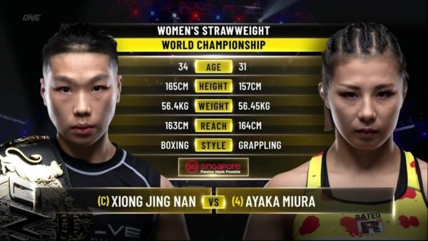 xiong jing nan vs ayaka miura one championship full fight 600x338