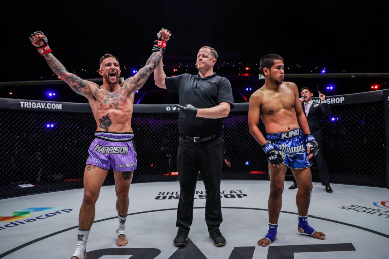 Liam Harrison defeats Muangthai at ONE 156