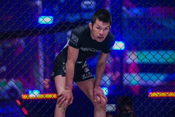Shinya Aoki stands in the Circle at ONE 157
