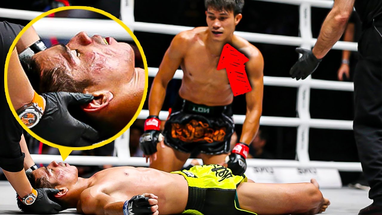 crazy muay thai fight in slow mo