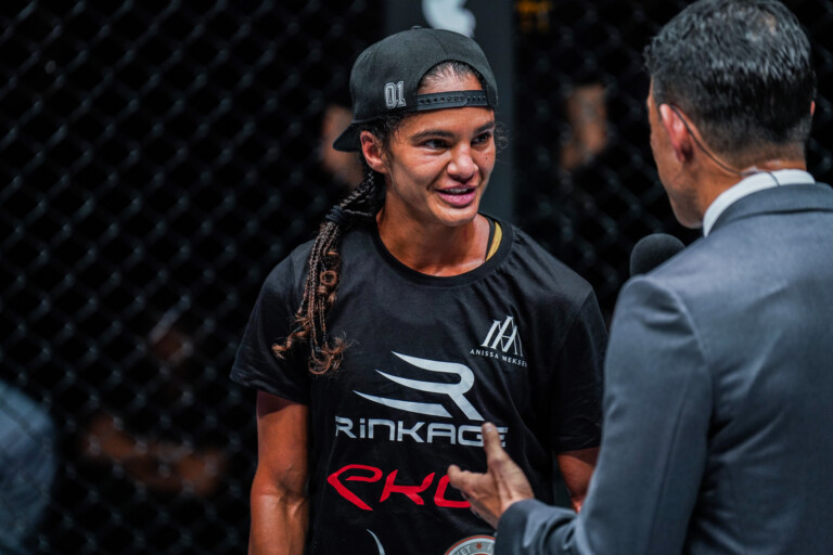 Anissa Meksen is declared winner against Daokongfah Banchamek at ONE on Prime Video 2