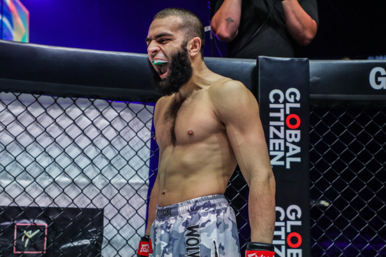 Ahmed Mujtaba stands in the Circle at ONE 163