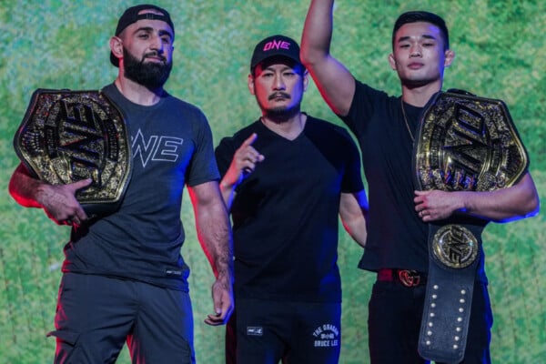 Kiamrian Abbasov, Chatri Sityodtong, and Christian Lee at the ONE on Prime Video 4 Press Conference