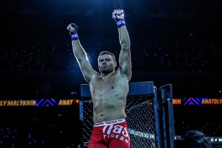 Anatoly Malykhin is declared winner against Reinier de Ridder at ONE on Prime Video 5