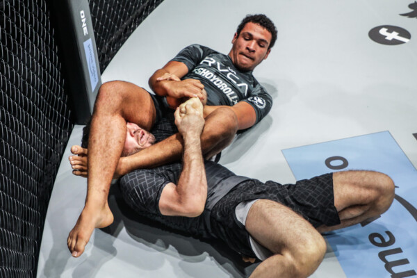 Tye Ruotolo seeks a submission against Marat Gafurov at ONE on Prime Video 5