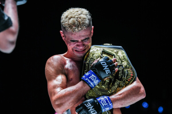 Fabricio Andrade got emotional after winning ONE Bantamweight World Title at ONE Fight Night 7