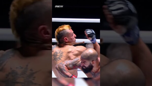 Anton Petrov  cuts Luca Lombardo with a SHARP elbow for the first round TKO!