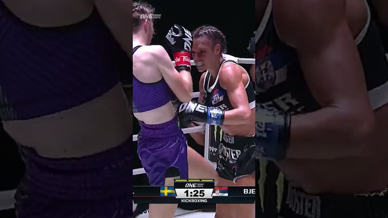 Smilla Sundell  batters Milana Bjelogrlic for a dominant win in her kickboxing debut!