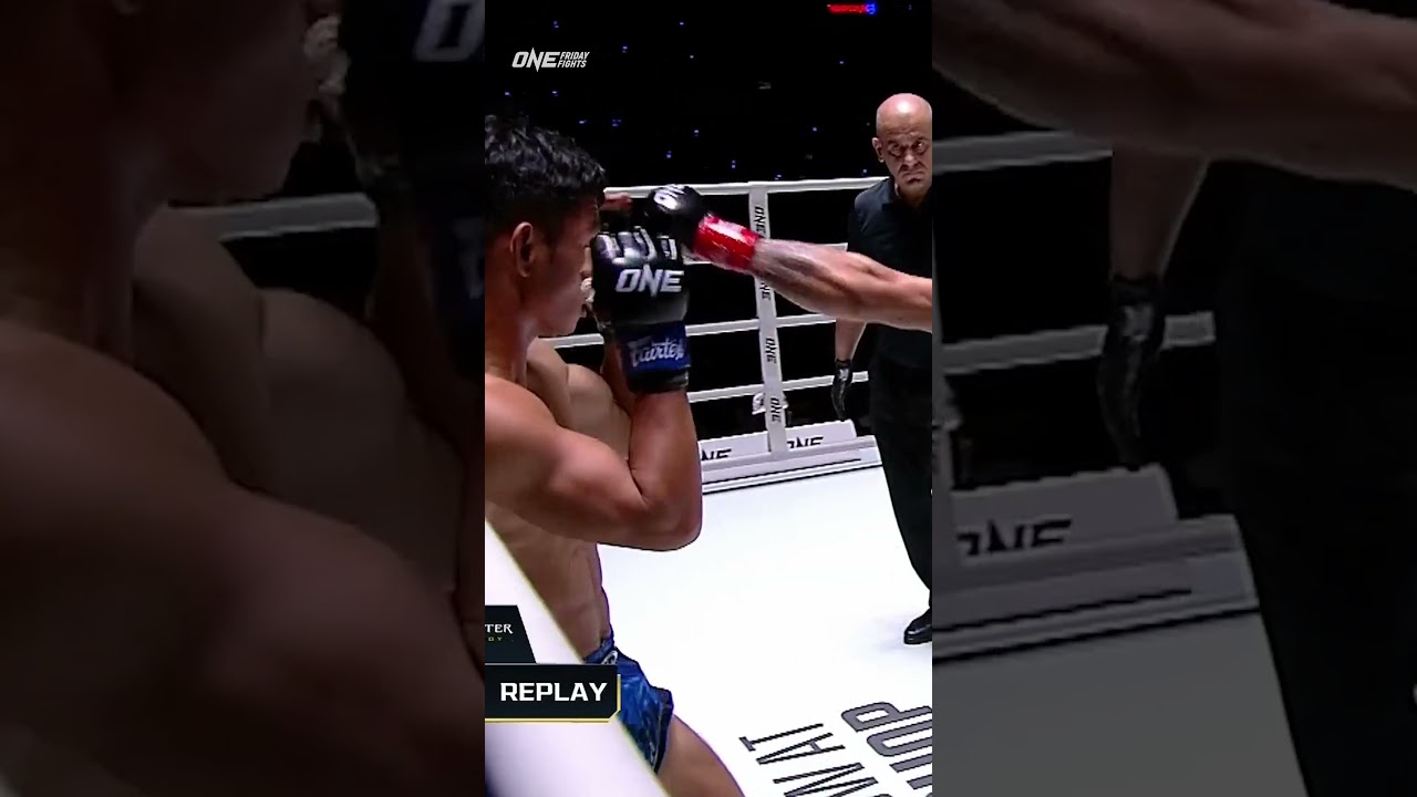 Thongpoon SMASHES Yangdam with a tomahawk elbow!