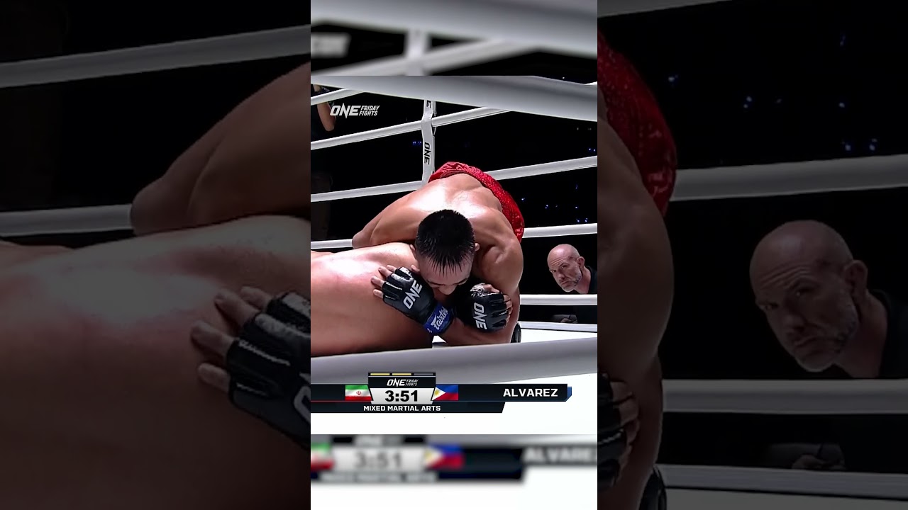 Carlos Alvarez  kicks things off with a D’Arce choke submission of Sadegh Ghasemi!