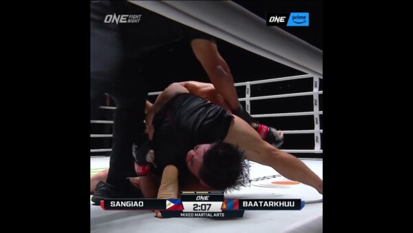 Nasty kimura  Enkh Orgil Baatarkhuu hands Jhanlo Mark Sangiao his first loss in our opening bout!