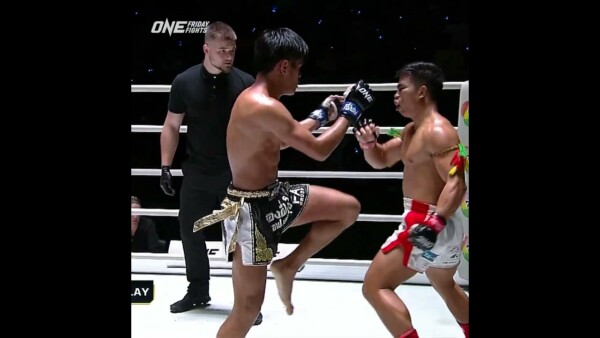 ONE & DONE  Suriyanlek  sleeps Songfangkhong with a lethal left hook!
