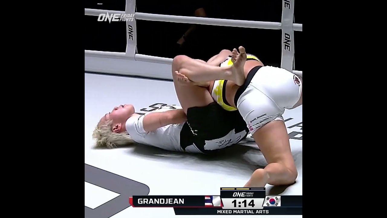Slick submission  So Yul Kim  triangles Noelle Grandjean to start ONE Friday Fights 28!