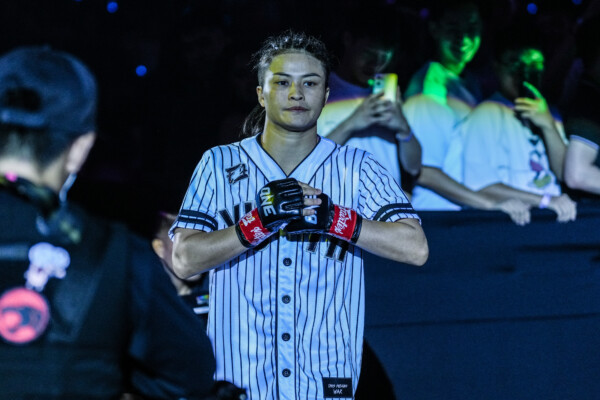 Thai fighter Stamp Fairtex walks into the Circle ahead of ONE Fight Night 14