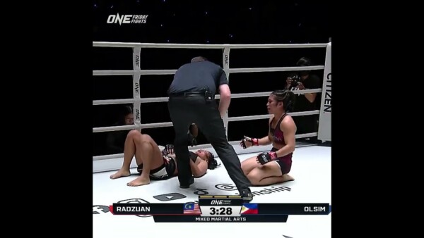 Jihin Radzuan  starts the show with a slick submission of Jenelyn Olsim!  #ONEFridayFights35