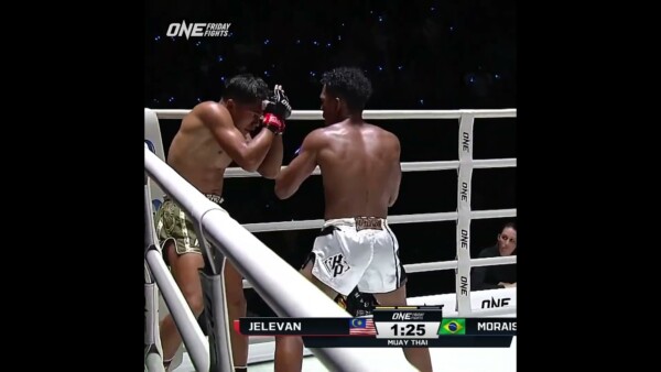 Rhuam Felipe Morais Caldas  batters Kabilan Jelevan for a TKO win!  #ONEFridayFights32