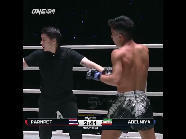 Parnpet shuts down Meysam Adelniya 30 seconds into Round 2! ⚡️