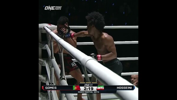 Leandro Gomes overwhelms Milad Hosseini for the third round TKO!
