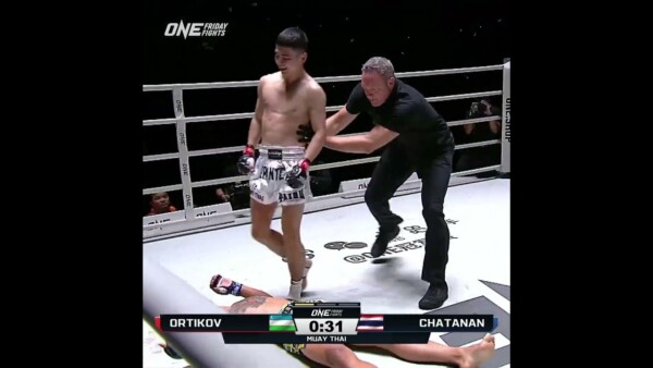 NASTY HEAD KICK  Aslamjon Ortikov SLEEPS Chatanan in the opening frame!
