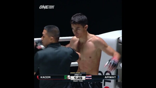 Heart of a LION  Apiwat roars back for a statement KO of Elyes Kacem!