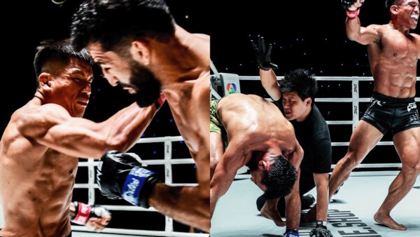 NASTY GROUNDED KNEES  Mark Abelardo CRUSHED Taron Grigorian