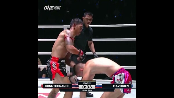 ON FIRE  Kongthoranee dominates Sharif Mazoriev for his sixth straight win!