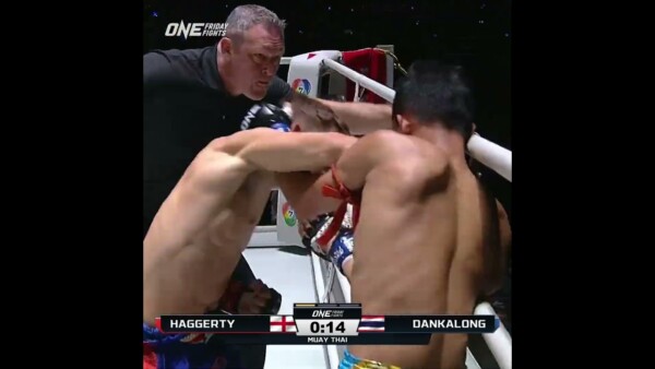 SAVED BY THE BELL  Freddie Haggerty nearly ends it in Round 1!