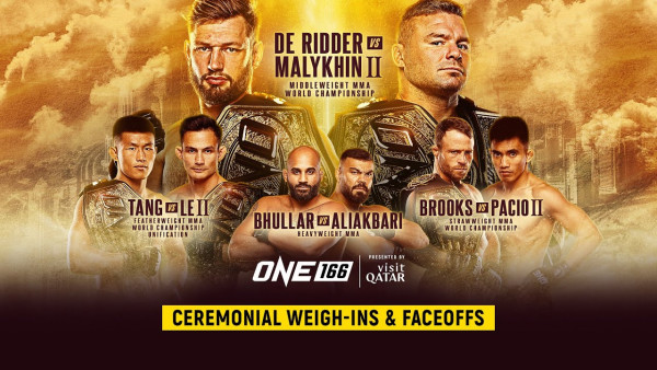 [Live In HD] ONE 166: Qatar |  Ceremonial Weigh ins & Faceoffs