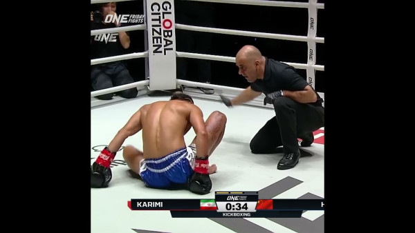 ONE PUNCH KO  Huo Xiaolong stops Majid Karimi in Round 2! #