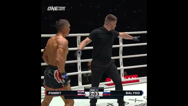 Panrit drops Alexey Balyko with a PINPOINT counter  #ONEFridayFights57