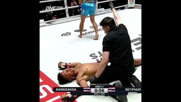GOOD NIGHT  Detphupa puts Sangsakda to sleep in Round 1! #ONEFridayFights60