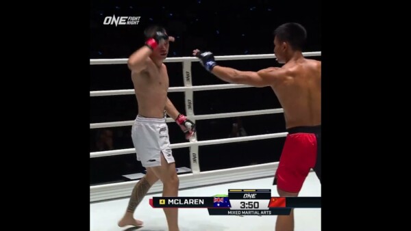 An oldie but a goodie  Reece McLaren gets the W over Hu Yong by split decision! #ONEFightNight22
