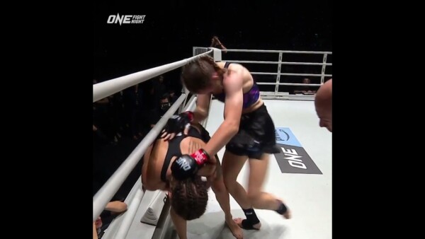 Comeback queen  Smilla Sundell STOPS Natalia Diachkova with a body shot barrage!  #ONEFightNight22