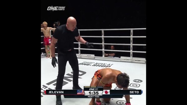 FIRE DEBUT  Muga Seto unloads on Kabilan Jelevan for a big KO!