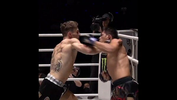 “King of the North” serving up some knees  Who’s NEXT for Nico Carrillo?  #ONEFightNight23