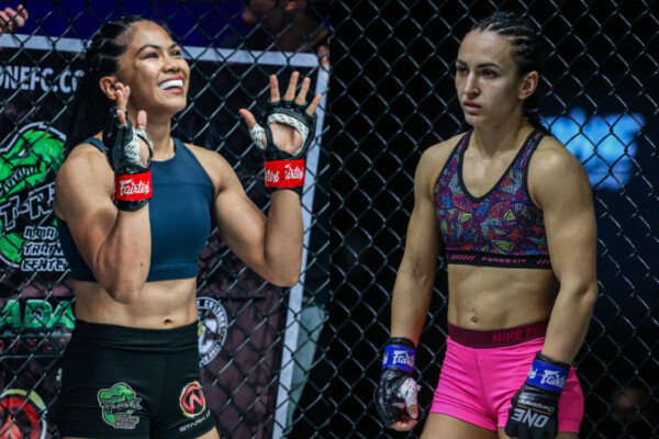 Women MMA fighters Denice Zamboanga and Alyona Rassohyna