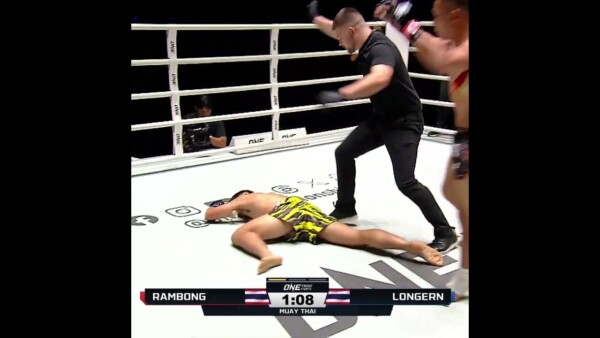 RUTHLESS  Rambong scores his sixth straight win with a big KO!