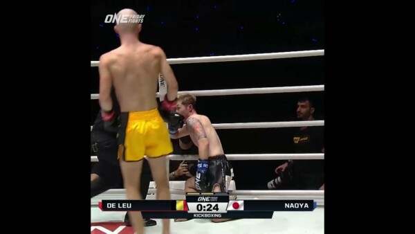 DAZZLING DEBUT  Gianny De Leu scores a third round KO!