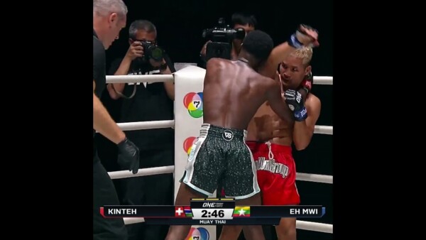 Omar Kinteh STORMS Eh Mwi with elbows  #ONEFridayFights84