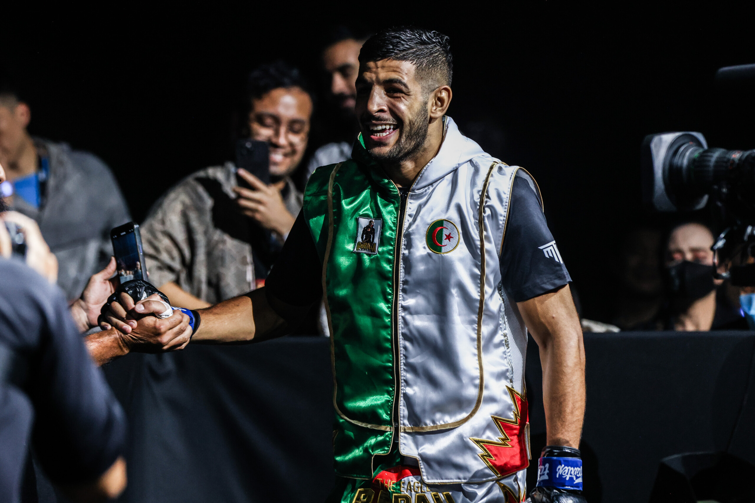 Algerian fighter Mohamed Younes Rabah makes his entrance