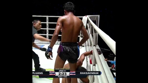 VICIOUS knee  Raksaensuk puts Thapluang to SLEEP in Round 3! #ONEFridayFights88