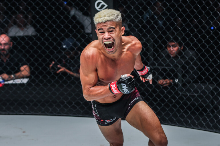 MMA fighter Fabricio Andrade runs in the Circle
