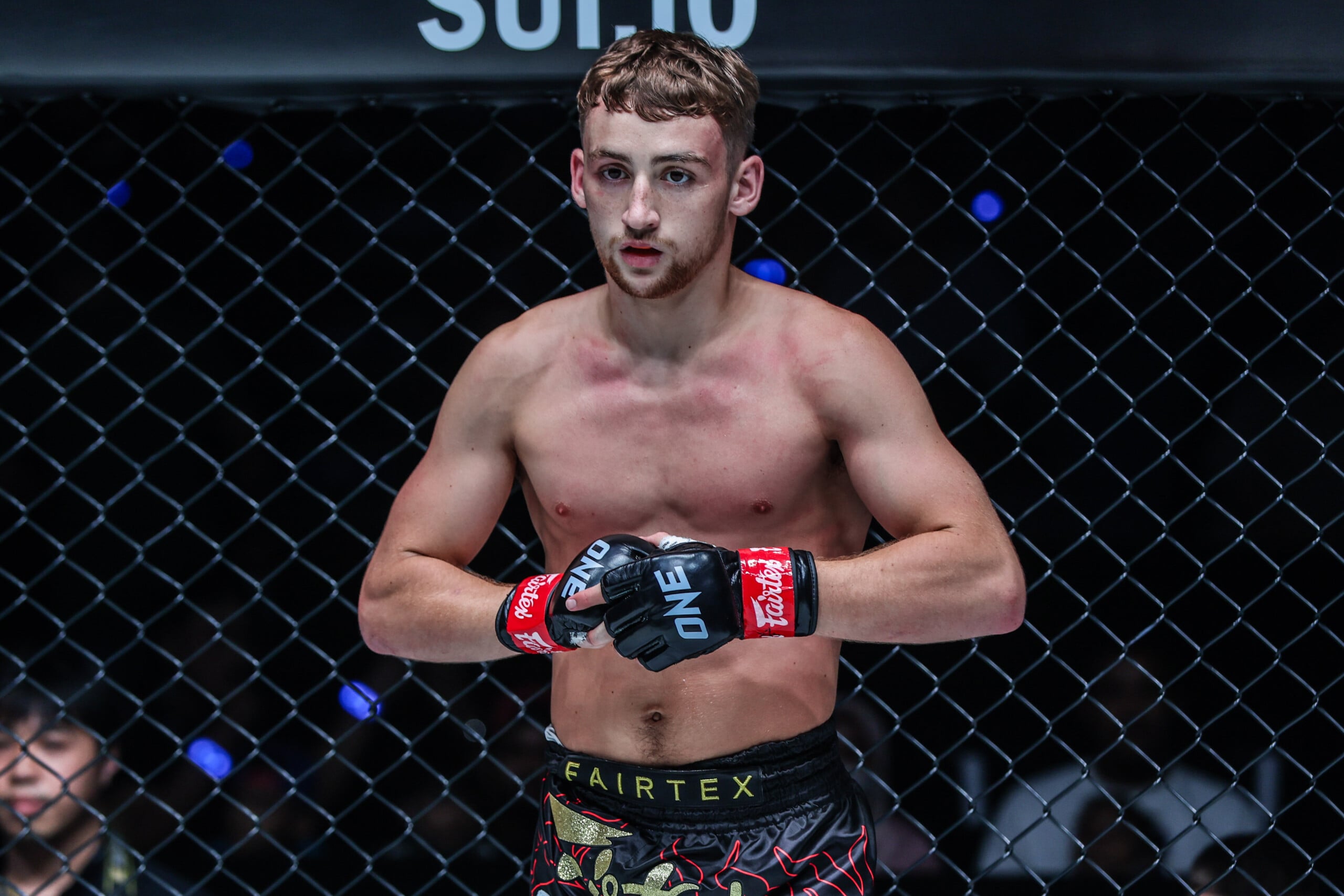 Muay Thai fighter Freddie Haggerty stands inside the Circle.