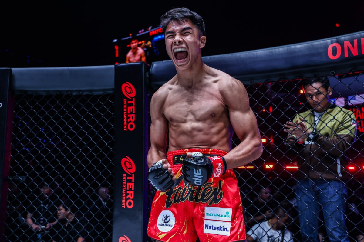 Johan Ghazali hypes himself up ahead of his clash against Johan Estupinan at ONE 170.