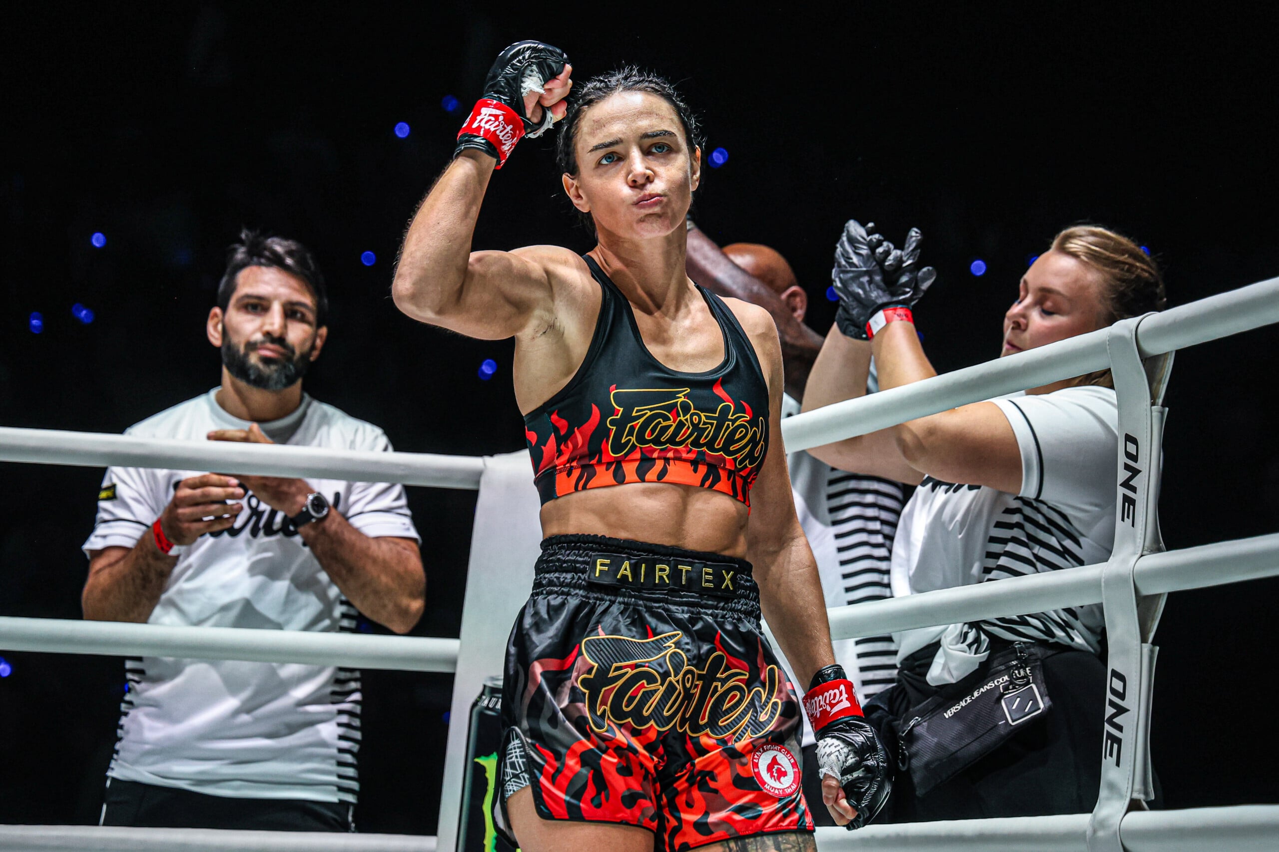 Natalia Diachkova gets ready to fight Taylor McClatchie at ONE Friday Fights 94