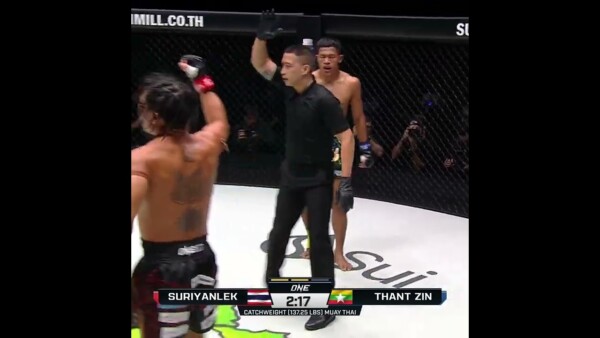 Heart of a WARRIOR ❤️‍ Suriyanlek rallies back for an epic TKO win against Thant Zin!