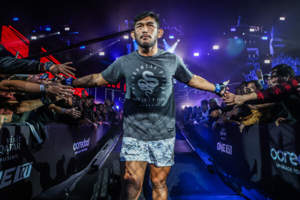 MMA fighter Aung La N Sang makes his entrance