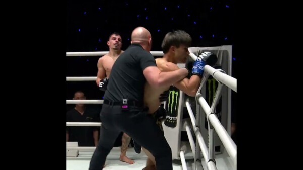 DAZZLING  Japanese rising star Hyu steamrolls Leandro Miranda for a second round TKO!